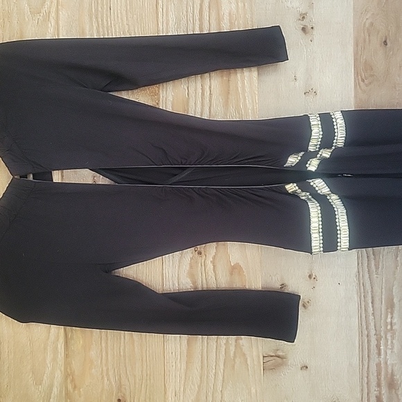 Cache Black Long Sleeve Stretchy Sheath Dress with Beaded Details XSmall - Picture 8 of 8